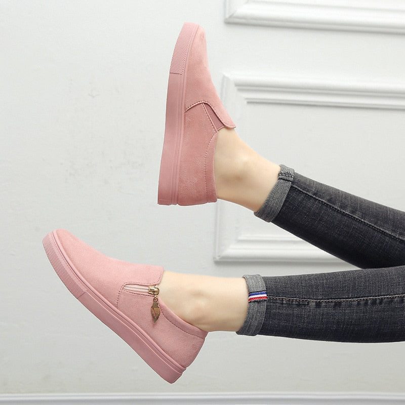 Women canvas shoes casual thick bottom flat