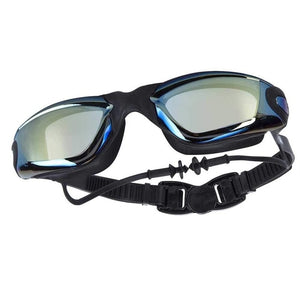 Myopia Swimming Goggles Earplug Professional Adult Silicone Swim Cap Pool Glasses anti fog Men Women Optical waterproof Eyewear