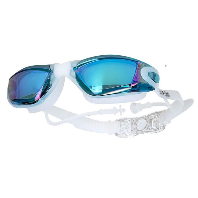 Myopia Swimming Goggles Earplug Professional Adult Silicone Swim Cap Pool Glasses anti fog Men Women Optical waterproof Eyewear