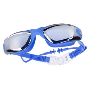 Myopia Swimming Goggles Earplug Professional Adult Silicone Swim Cap Pool Glasses anti fog Men Women Optical waterproof Eyewear