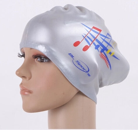 Women Swimming caps Silicone Super Large Long Hair Girls Waterproof Big Size Swim hat for Lady Diving Equipment Ear Cup Protect