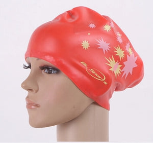 Women Swimming caps Silicone Super Large Long Hair Girls Waterproof Big Size Swim hat for Lady Diving Equipment Ear Cup Protect