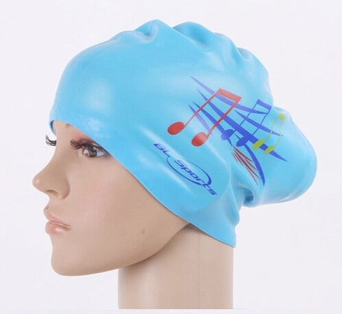 Women Swimming caps Silicone Super Large Long Hair Girls Waterproof Big Size Swim hat for Lady Diving Equipment Ear Cup Protect