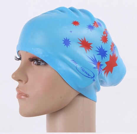 Women Swimming caps Silicone Super Large Long Hair Girls Waterproof Big Size Swim hat for Lady Diving Equipment Ear Cup Protect