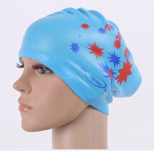 Women Swimming caps Silicone Super Large Long Hair Girls Waterproof Big Size Swim hat for Lady Diving Equipment Ear Cup Protect