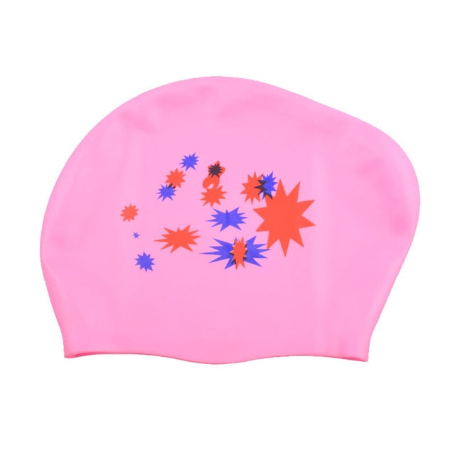 Women Swimming caps Silicone Super Large Long Hair Girls Waterproof Big Size Swim hat for Lady Diving Equipment Ear Cup Protect