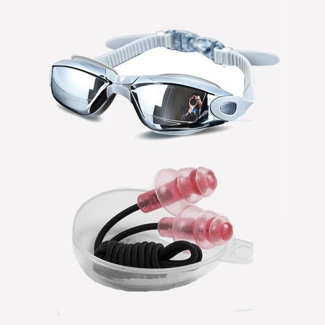 Electroplating Anti-UV Anti-fog Swimsuit Glasses Swimming Diving Adjustable Swimming Goggles