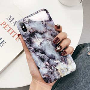 Lovebay Geometric Marble Texture Phone Cases For iPhone 11 X XR XS Max 11 Pro Max Soft IMD Cases Cover For iPhone 6 6S 7 8 Plus