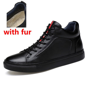 JINTOHO 2018 Casual Leather Boots Genuine Leather Men Shoes Fashion Male Shoes Winter Ankle Boots Male Boots Winter Men Shoes