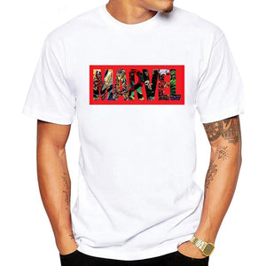 LUSLOS 2019 Men's Casual Marvel Printed T Shirt Fashion Streetwear O-Neck Male Tshirt Man T-shirt Tee Top camiseta masculina