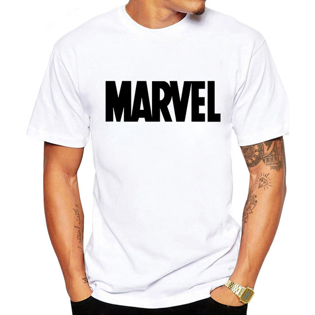 LUSLOS 2019 Men's Casual Marvel Printed T Shirt Fashion Streetwear O-Neck Male Tshirt Man T-shirt Tee Top camiseta masculina