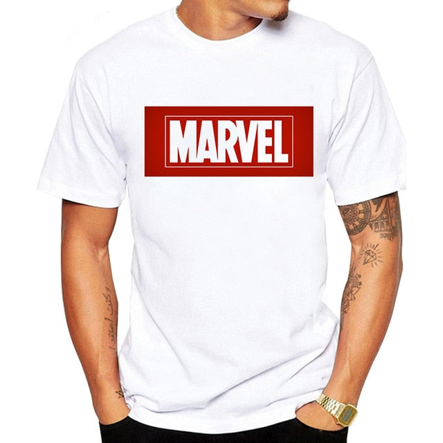 LUSLOS 2019 Men's Casual Marvel Printed T Shirt Fashion Streetwear O-Neck Male Tshirt Man T-shirt Tee Top camiseta masculina