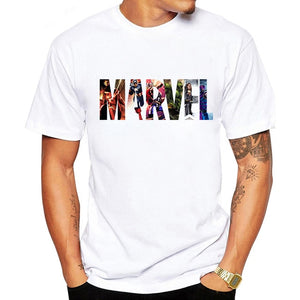 LUSLOS 2019 Men's Casual Marvel Printed T Shirt Fashion Streetwear O-Neck Male Tshirt Man T-shirt Tee Top camiseta masculina