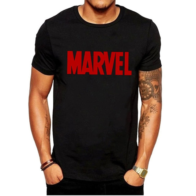 LUSLOS 2019 Men's Casual Marvel Printed T Shirt Fashion Streetwear O-Neck Male Tshirt Man T-shirt Tee Top camiseta masculina