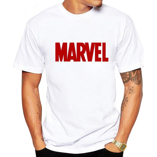 LUSLOS 2019 Men's Casual Marvel Printed T Shirt Fashion Streetwear O-Neck Male Tshirt Man T-shirt Tee Top camiseta masculina