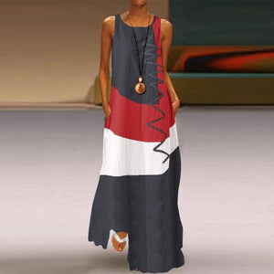 Women Patchwork Sundress ZANZEA 2019 Summer Maxi Dress Kaftan Casual Sleeveless Tunic Vestido Female 100% Cotton Robe Plus Size