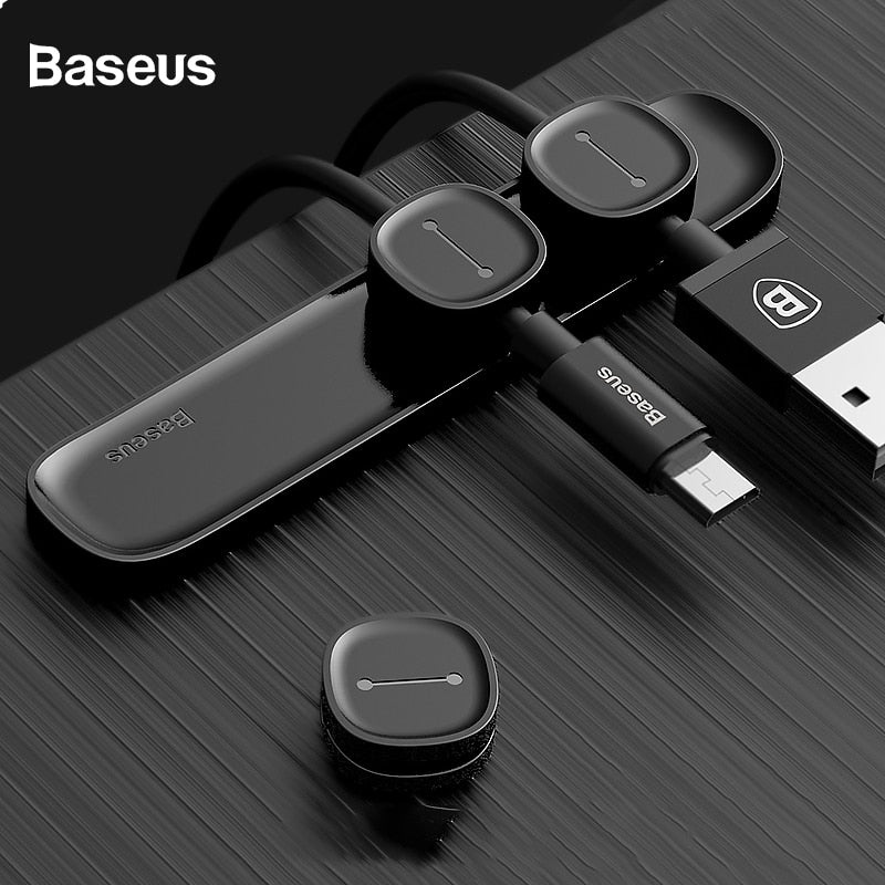 Baseus Magnetic protector Cable Clip Desktop USB Charger Cable Holder Cable management