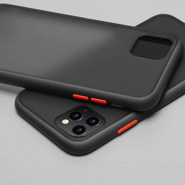 N1986N Phone Case For iPhone 11 Pro X XR XS Max 7 8 Plus Luxury Contrast Color Frame Matte Hard PC Protective For iPhone 11 Case