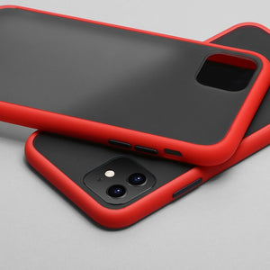 N1986N Phone Case For iPhone 11 Pro X XR XS Max 7 8 Plus Luxury Contrast Color Frame Matte Hard PC Protective For iPhone 11 Case