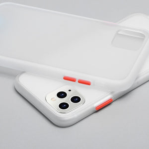 N1986N Phone Case For iPhone 11 Pro X XR XS Max 7 8 Plus Luxury Contrast Color Frame Matte Hard PC Protective For iPhone 11 Case
