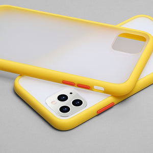 N1986N Phone Case For iPhone 11 Pro X XR XS Max 7 8 Plus Luxury Contrast Color Frame Matte Hard PC Protective For iPhone 11 Case
