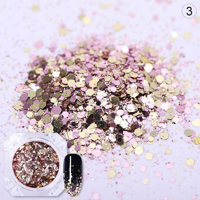 BORN PRETTY Holo Nail Flakies Sequins