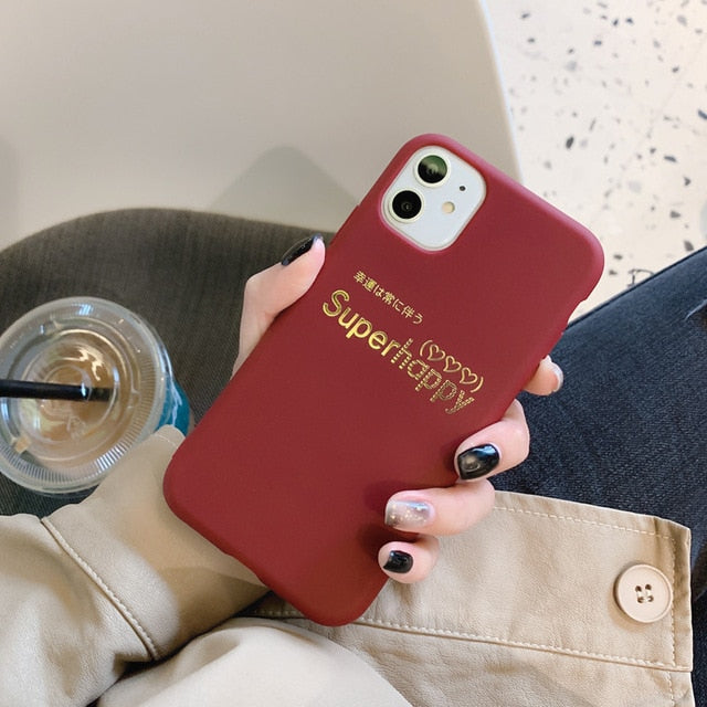 N1986N Phone Case For iPhone 11 Pro X XR XS Max 6 6s 7 8 Plus Fashion Cute Cartoon Gold Love Heart Soft TPU For iPhone 11 Cover