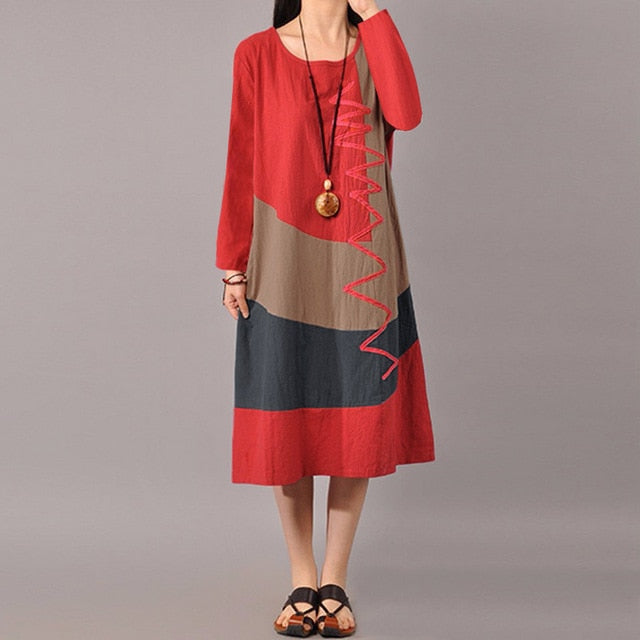 Women Patchwork Sundress ZANZEA 2019 Summer Maxi Dress Kaftan Casual Sleeveless Tunic Vestido Female 100% Cotton Robe Plus Size