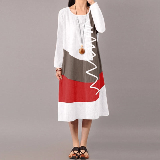 Women Patchwork Sundress ZANZEA 2019 Summer Maxi Dress Kaftan Casual Sleeveless Tunic Vestido Female 100% Cotton Robe Plus Size