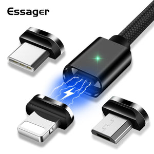 Essager Magnetic Micro USB Cable For iPhone Samsung Fast Charging Data Wire