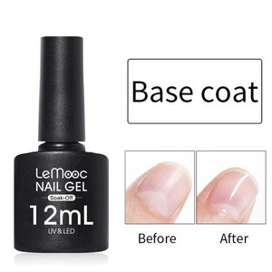 LEMOOC 12ml Colorful Gel Nail Polish Shiny Glitter Sequins Soak Off Nails Painted UV LED Gel Nail Art Design Gel Varnish