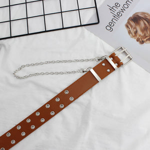 NO.ONEPAUL female deduction side gold buckle jeans wild belts for women fashion students simple New Circle Pin Buckles Belt