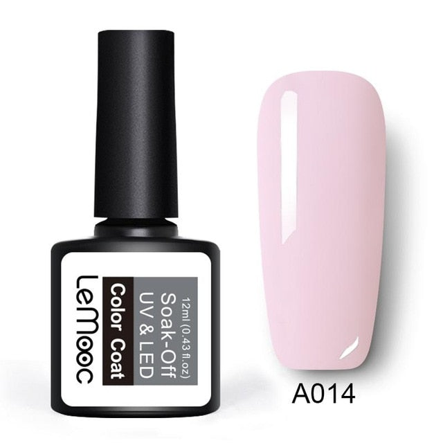 LEMOOC 12ml Colorful Gel Nail Polish Shiny Glitter Sequins Soak Off Nails Painted UV LED Gel Nail Art Design Gel Varnish