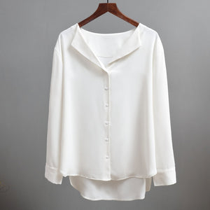Casual Solid Female Shirts Outwear Tops  Autumn New Women Chiffon Blouse