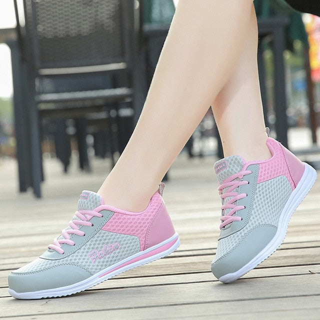 Women Shoes Summer White Sneakers Super Light Vulcanized Shoes Female Mesh Sneakers Women Casual Shoe