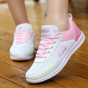 Women Shoes Summer White Sneakers Super Light Vulcanized Shoes Female Mesh Sneakers Women Casual Shoe