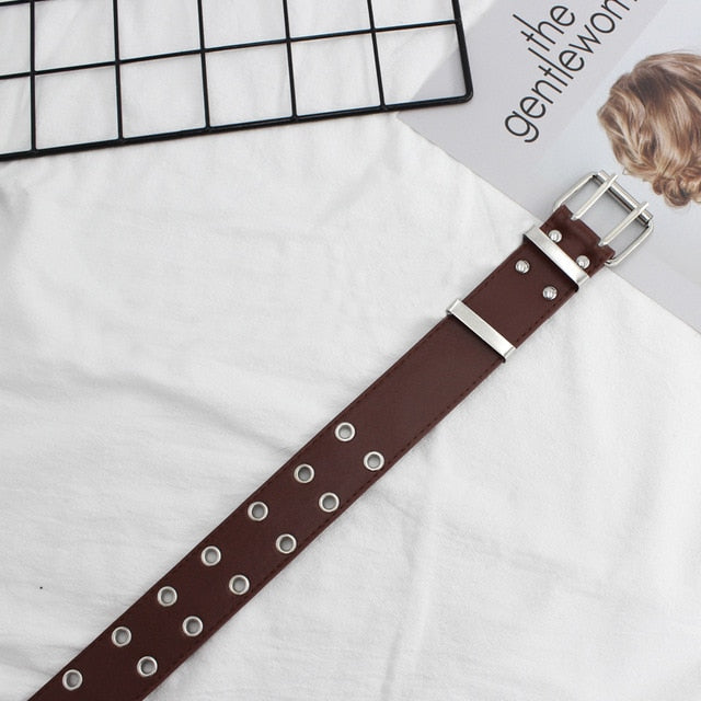 NO.ONEPAUL Genuine quality ladies fashion latest needle-free metal round buckle belt jeans wild luxury brand the women belt for