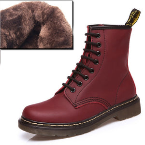 2019 Boots Women Genuine Leather Shoes For Winter Boots Shoes Woman Casual Spring Genuine Leather Botas Mujer Female Ankle Boots