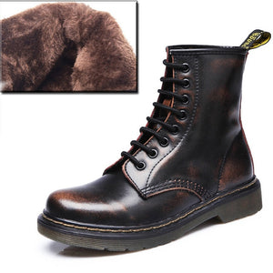 2019 Boots Women Genuine Leather Shoes For Winter Boots Shoes Woman Casual Spring Genuine Leather Botas Mujer Female Ankle Boots