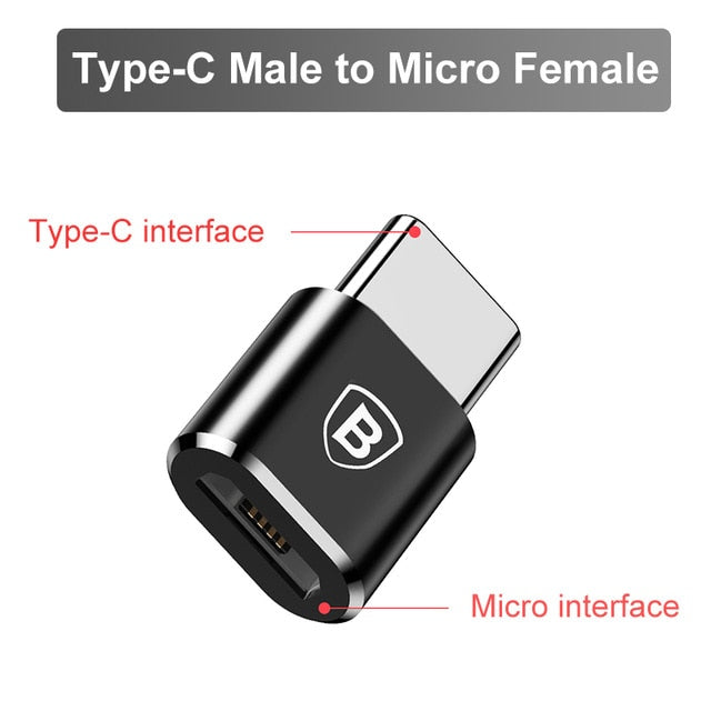 Baseus USB Type C OTG Adapter USB C Male To Micro USB Female Cable Converters