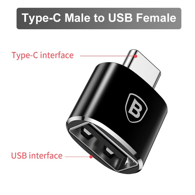 Baseus USB Type C OTG Adapter USB C Male To Micro USB Female Cable Converters
