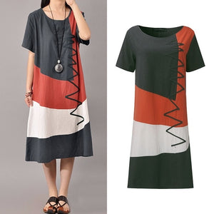 Women Patchwork Sundress ZANZEA 2019 Summer Maxi Dress Kaftan Casual Sleeveless Tunic Vestido Female 100% Cotton Robe Plus Size