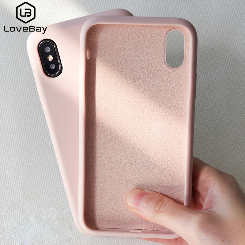 Lovebay Silicone Phone Case For iPhone X 7 8 6 6S Plus Soft TPU Candy Color Shockproof Case For iPhone XS XR Xs Max 11 Pro Max