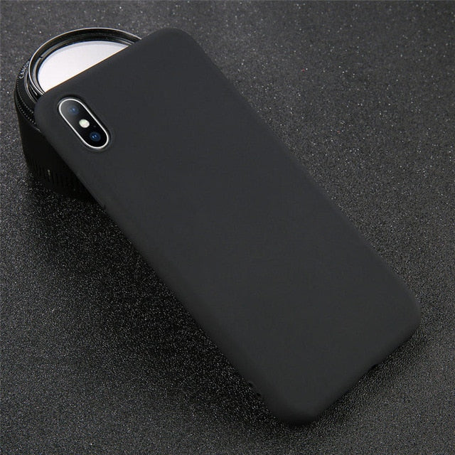 Lovebay Silicone Phone Case For iPhone X 7 8 6 6S Plus Soft TPU Candy Color Shockproof Case For iPhone XS XR Xs Max 11 Pro Max