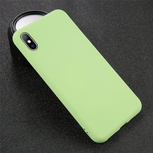 Lovebay Silicone Phone Case For iPhone X 7 8 6 6S Plus Soft TPU Candy Color Shockproof Case For iPhone XS XR Xs Max 11 Pro Max