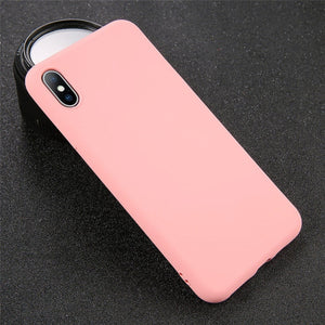 Lovebay Silicone Phone Case For iPhone X 7 8 6 6S Plus Soft TPU Candy Color Shockproof Case For iPhone XS XR Xs Max 11 Pro Max