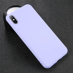 Lovebay Silicone Phone Case For iPhone X 7 8 6 6S Plus Soft TPU Candy Color Shockproof Case For iPhone XS XR Xs Max 11 Pro Max
