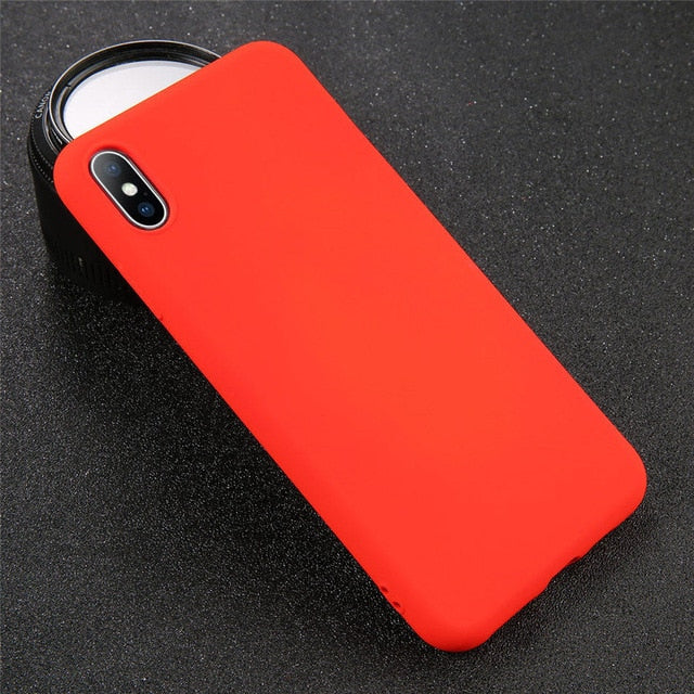 Lovebay Silicone Phone Case For iPhone X 7 8 6 6S Plus Soft TPU Candy Color Shockproof Case For iPhone XS XR Xs Max 11 Pro Max