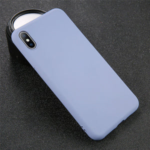 Lovebay Silicone Phone Case For iPhone X 7 8 6 6S Plus Soft TPU Candy Color Shockproof Case For iPhone XS XR Xs Max 11 Pro Max