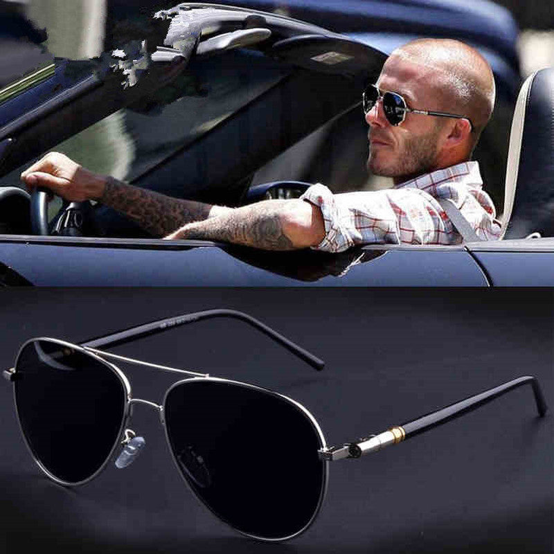Aviation Metail Frame Quality Oversized Spring Leg Alloy Men Sunglasses / Pilot Male Sun Glasses